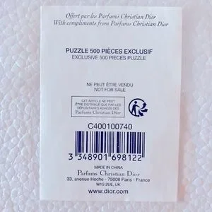 【非売品】Diorパズル ノベルティ　500ピース Dior | Games | Nib Dior Puzzle 50 Pc | Poshmark